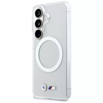 BMW IML Shockproof Metal Logo MagSafe -kotelo Samsung Galaxy S26:lle, läpinäkyvä