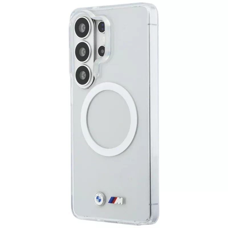 BMW IML Shockproof Metal Logo MagSafe -kotelo Samsung Galaxy S26 Ultralle, läpinäkyvä