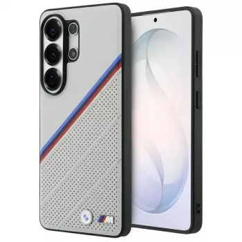 BMW Tricolor Metal Logo MagSafe -kotelo Samsung Galaxy S26 Ultralle, harmaa