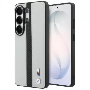 BMW Perforated Stripe Logo MagSafe -kotelo Samsung Galaxy S26 Ultralle, harmaa
