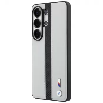 BMW Perforated Stripe Logo MagSafe -kotelo Samsung Galaxy S26 Ultralle, harmaa