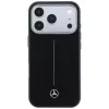 Mercedes-Benz nahkainen Semi Wrap Iconic Line MagSafe -suojakuori iPhone 17 Pro, musta