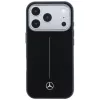 Mercedes Leather Semi Wrap Iconic Line MagSafe -kotelo iPhone 17 Pro Maxille, musta