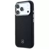 Mercedes-Benz nahkainen Semi Wrap puuvaikutelma MagSafe -suojakuori iPhone 17 Pro Max, musta