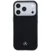 Mercedes-Benz nahkainen Semi Wrap puuvaikutelma MagSafe -suojakuori iPhone 17 Pro Max, musta