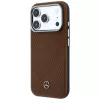 Mercedes-Benz nahkainen Semi Wrap puuvaikutelma MagSafe -suojakuori iPhone 17 Pro, kameli