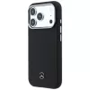 Mercedes Leather Semi Wrap Wood Effect MagSafe -kotelo iPhone 17 Pro Maxille, musta