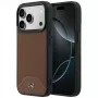Mercedes Leder Holzoptik ja Curve MagSafe -kuori iPhone 17 Pro Max Camel