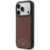 Mercedes Leder Holzoptik ja Curve MagSafe -kuori iPhone 17 Pro Max Camel