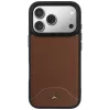 Mercedes Leder Holzoptik ja Curve MagSafe -kuori iPhone 17 Pro Max Camel