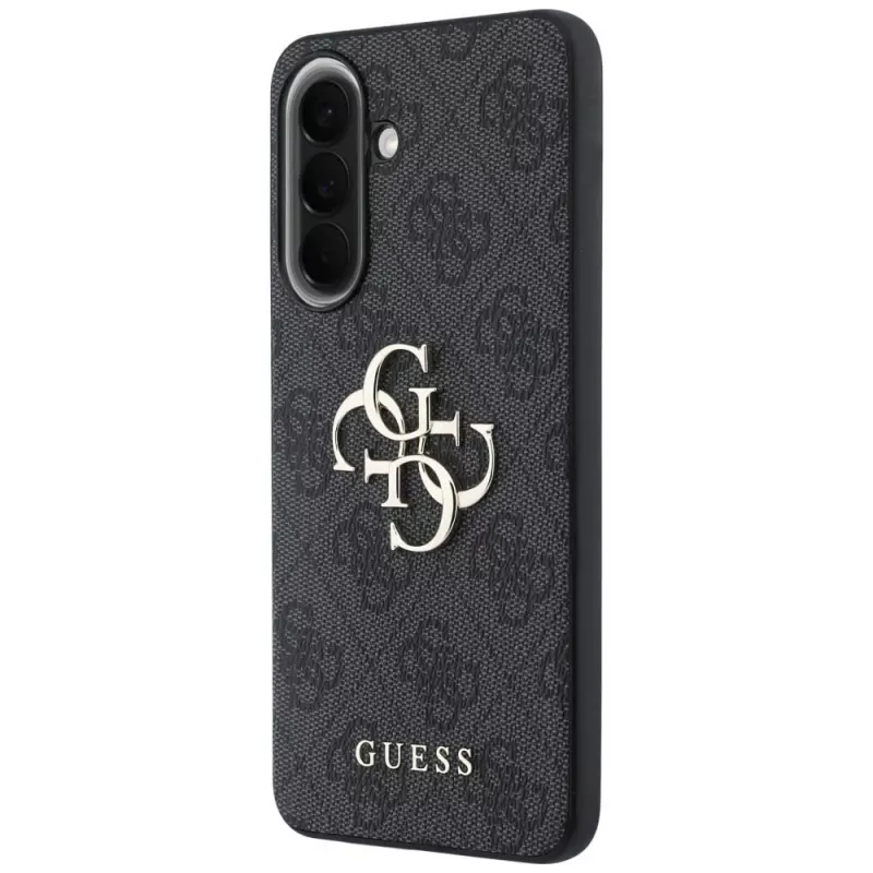 Guess Leather 4G Metal Logo Case Samsung Galaxy A57 5G, musta