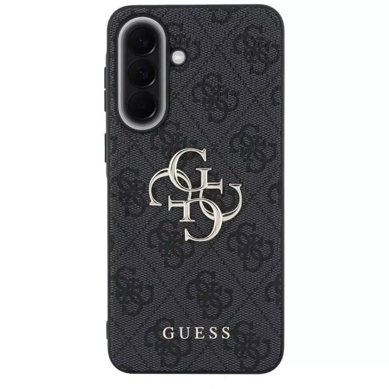 Guess Leather 4G Metal Logo Case Samsung Galaxy A57 5G, musta