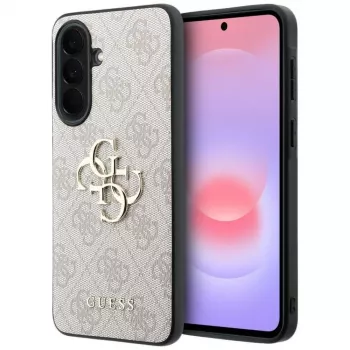 Guess Leather 4G Metal Logo Case Samsung Galaxy A37 5G, pinkki