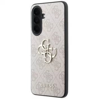Guess Leather 4G Metal Logo Case Samsung Galaxy A37 5G, pinkki