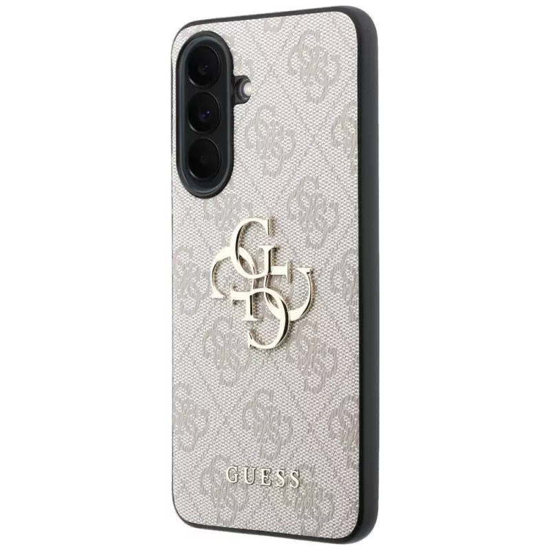 Guess Leather 4G Metal Logo Case Samsung Galaxy A37 5G, pinkki