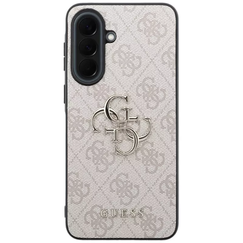 Guess Leather 4G Metal Logo Case Samsung Galaxy A37 5G, pinkki