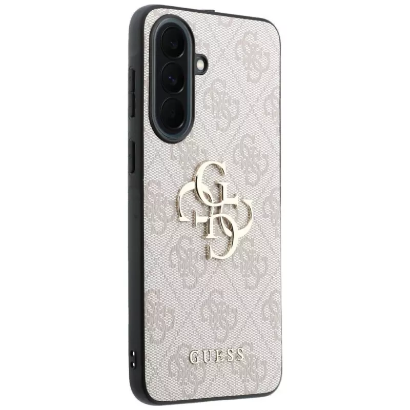 Guess Leather 4G Metal Logo Case Samsung Galaxy A37 5G, pinkki