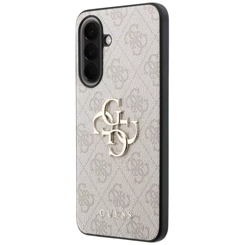 Guess Leather 4G Metal Logo Case Samsung Galaxy A57 5G, pinkki