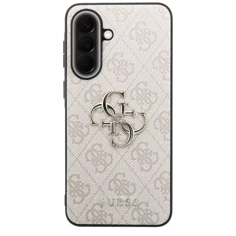 Guess Leather 4G Metal Logo Case Samsung Galaxy A57 5G, pinkki