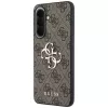 Guess Leather 4G Metal Logo Case Samsung Galaxy A37 5G - ruskea