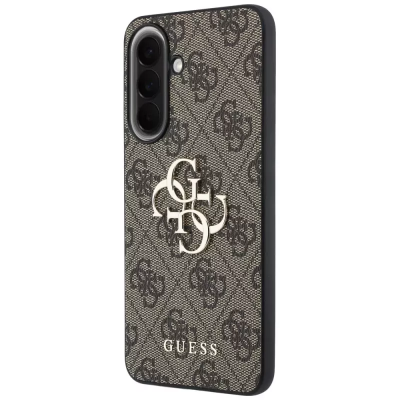 Guess Leather 4G Metal Logo Case Samsung Galaxy A37 5G - ruskea