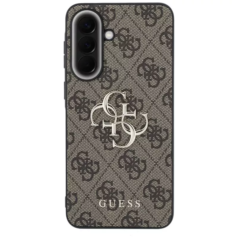 Guess Leather 4G Metal Logo Case Samsung Galaxy A37 5G - ruskea