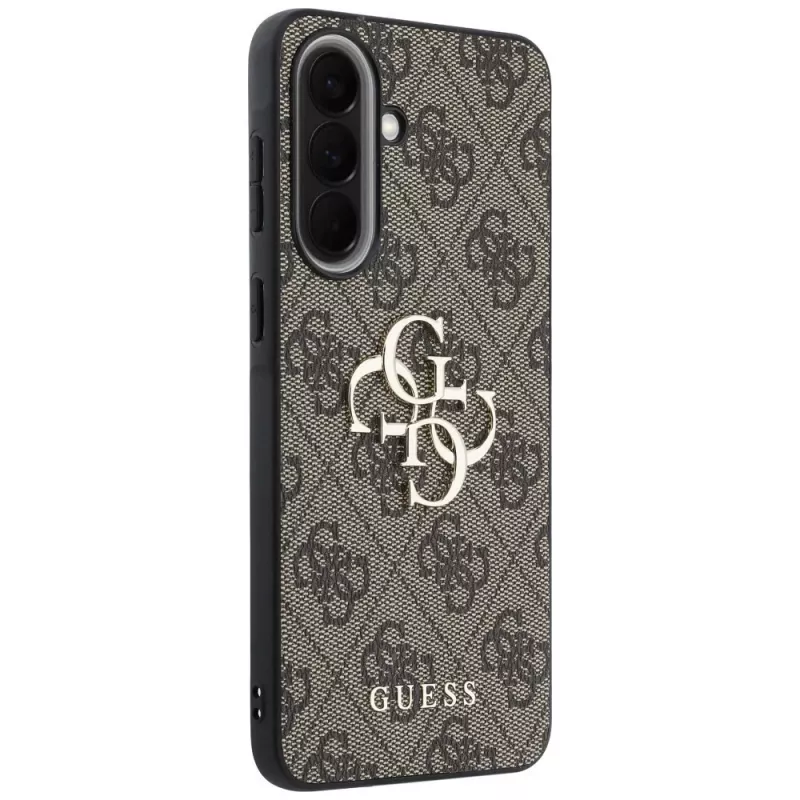 Guess Leather 4G Metal Logo Case Samsung Galaxy A37 5G - ruskea