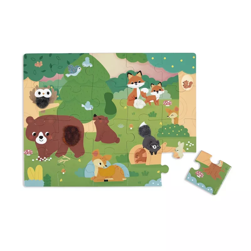 Janod Sensory Touch -palapeli Metsä 20 palaa 2+
