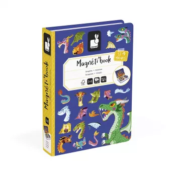 Janod Magnetibook Lohikäärmeet magneettinen kirjapeli - lohikäärmeaiheinen fantasiapeli