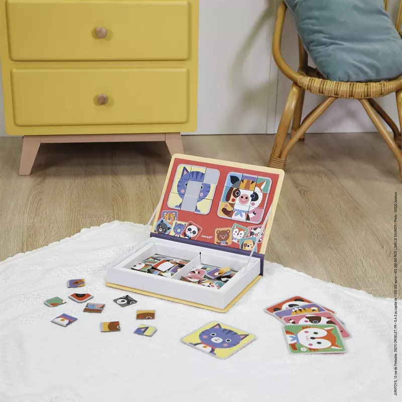 Janod Magnetibook palapeli Eläimet magneettinen palapelikirja