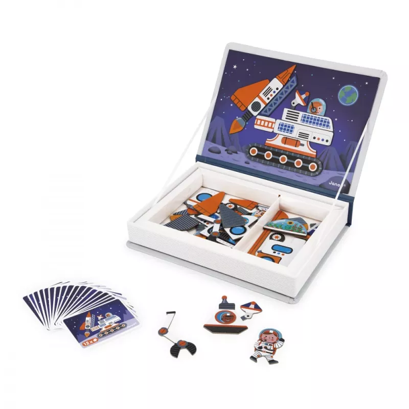 Janod Magnetibook Kosmos magneettinen oppimispeli - avaruusteema