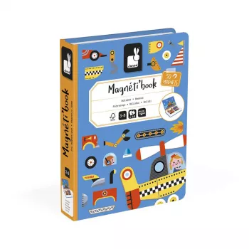 Janod Magnetibook Ajoneuvot magneettinen aktiviteettikirja
