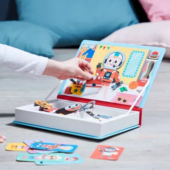 Janod Magnetibook Asut Poika magneettinen oppimislelu - 36 palaa
