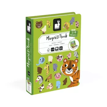 Janod Magnetibook Eläimet magneettinen kirjapeli