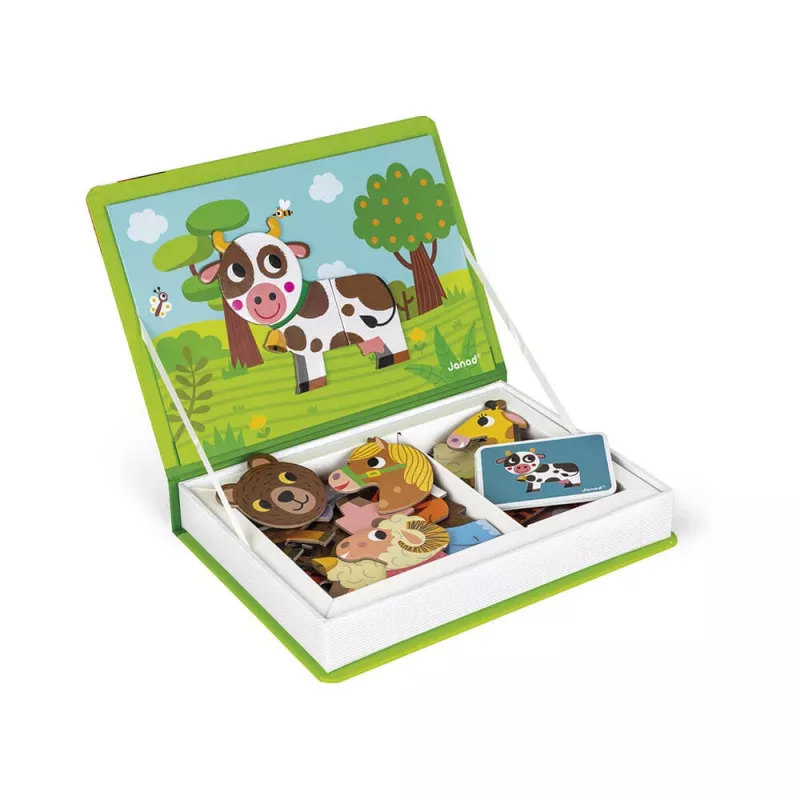 Janod Magnetibook Eläimet magneettinen kirjapeli