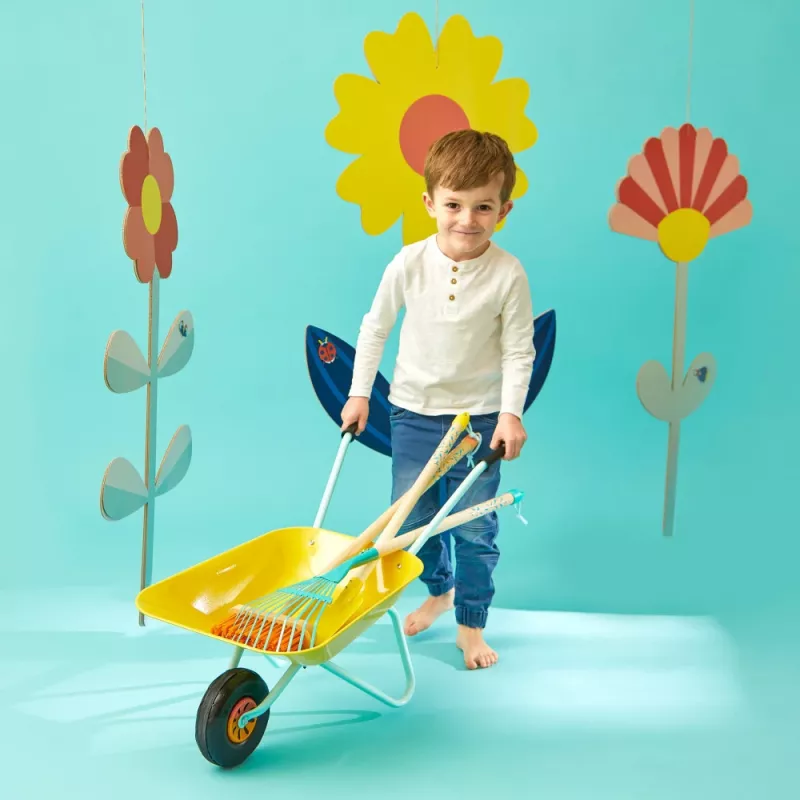 Janod Little Gardener metallinen kottikärry lapsille 2+