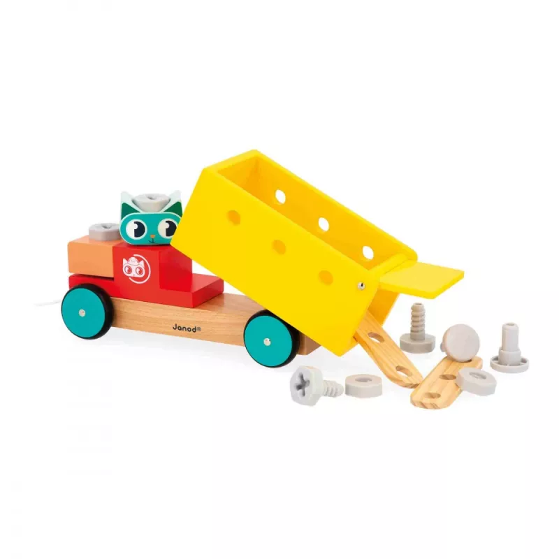 Janod Brico'Kids 2+ vedettävä koottava kuorma-auto