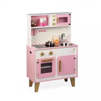 Janod Candy Chic suuri puinen leikkikeittiö ja ääni