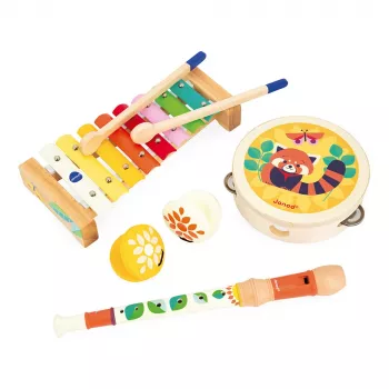 Janod Gioia musiikkilelujen sarja - 5 instrumenttia, puu, pastellivärit, 18 kk+
