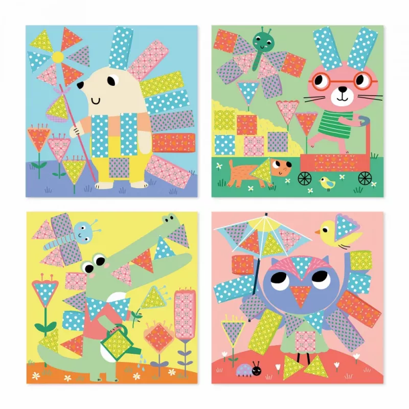 Janod My Arts & Crafts Wycinanki Przyklejanki paperinleikkaus- ja liimaussarja