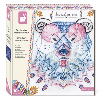 Janod 3D String Art Animals luova askartelusetti