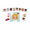 Janod Magnetic Puzzle Emotions - 27 osaa, puulelu tunneälyn tukemiseen, 3+