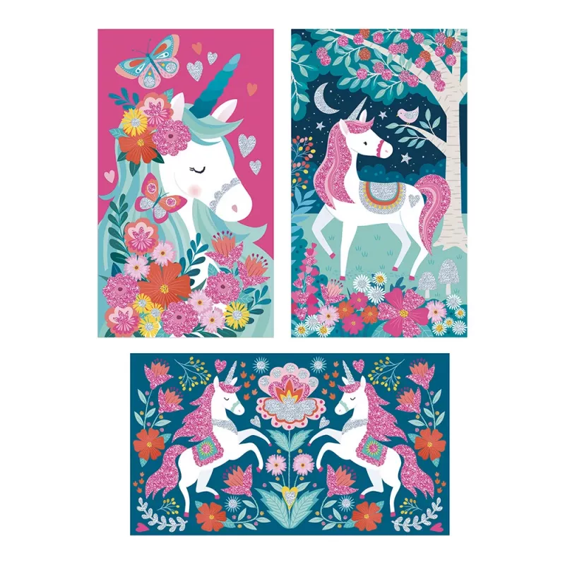 Janod Glitter Unicorns luova setti 6+