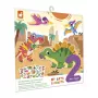 Janod My Arts & Crafts Dinosaur uudelleenkäytettävä tarrasetti taaperoille 2+