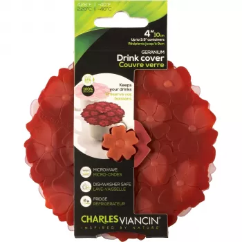 Charles Viancin Geranium 2 juomakantta silikoni bordeaux/pinkki