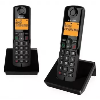 Alcatel S280 DUO langaton DECT-puhelin vastaajalla - 2 luuria, musta