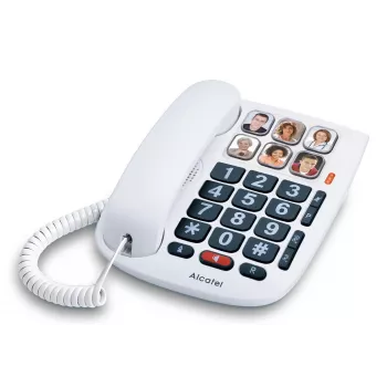 Alcatel TMAX10+ johdollinen pöytäpuhelin, valkoinen