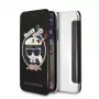 Karl Lagerfeld KLFLBKPXKSB Signature Glitter -kirjakotelo iPhone X/Xs, musta