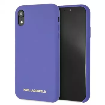 Karl Lagerfeld KLHCI61SLVOG silikoninen kovakotelo Apple iPhone Xr - violetti