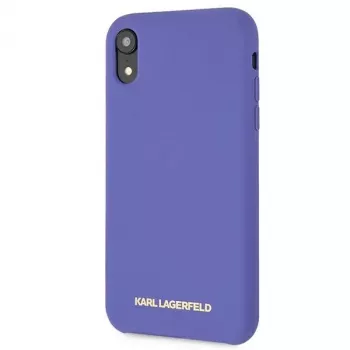 Karl Lagerfeld KLHCI61SLVOG silikoninen kovakotelo Apple iPhone Xr - violetti